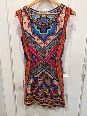 Flying Tomato Multicolor Sleeveless Printed Mini Dress